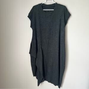 Greshon Bram Women’s Gray Short Sleeve Lagenlook Dress Size Small